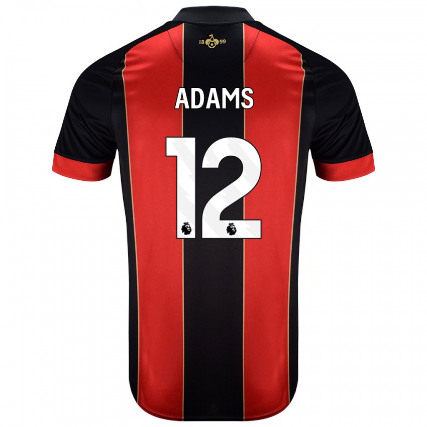 Niño Camiseta Tyler Adams #12 Rojo Negro 1ª Equipación 2024/25 La Camisa Perú