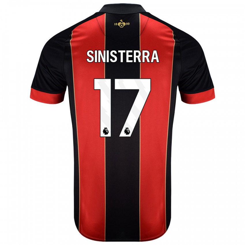 Niño Camiseta Luis Sinisterra #17 Rojo Negro 1ª Equipación 2024/25 La Camisa Perú