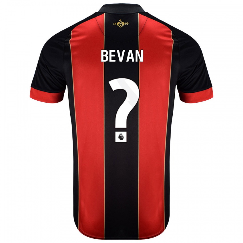 Niño Camiseta Owen Bevan #0 Rojo Negro 1ª Equipación 2024/25 La Camisa Perú