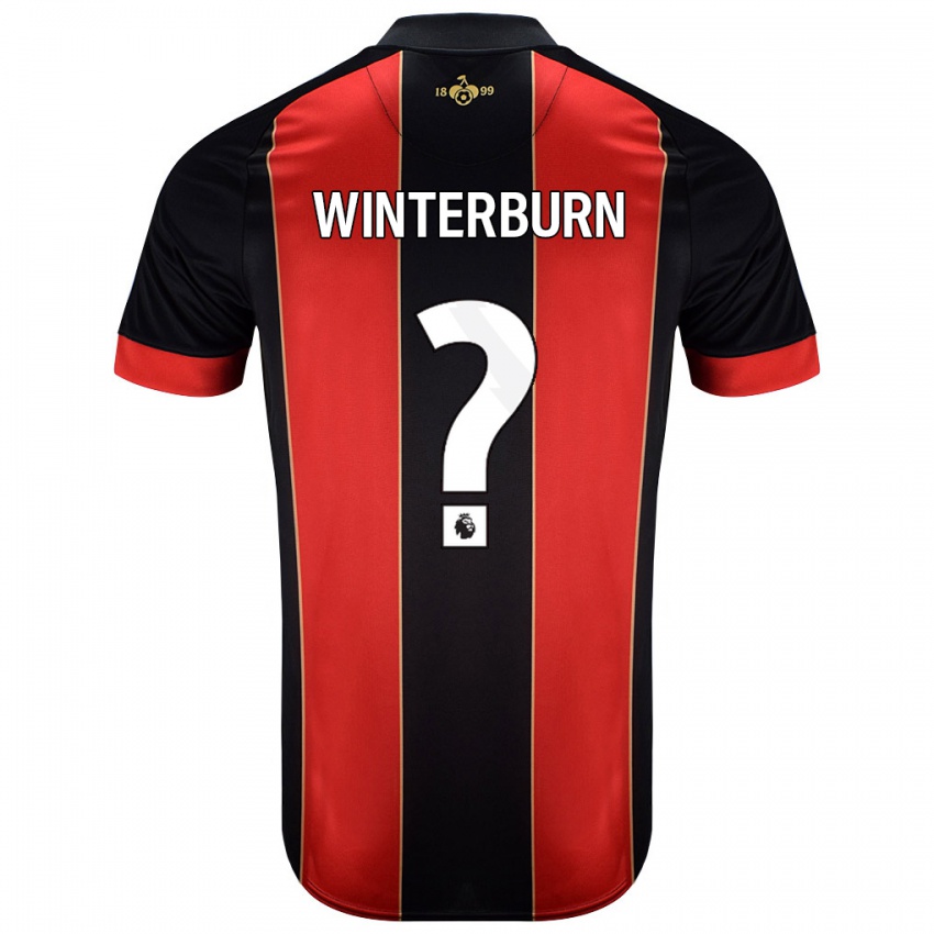 Niño Camiseta Ben Winterburn #0 Rojo Negro 1ª Equipación 2024/25 La Camisa Perú