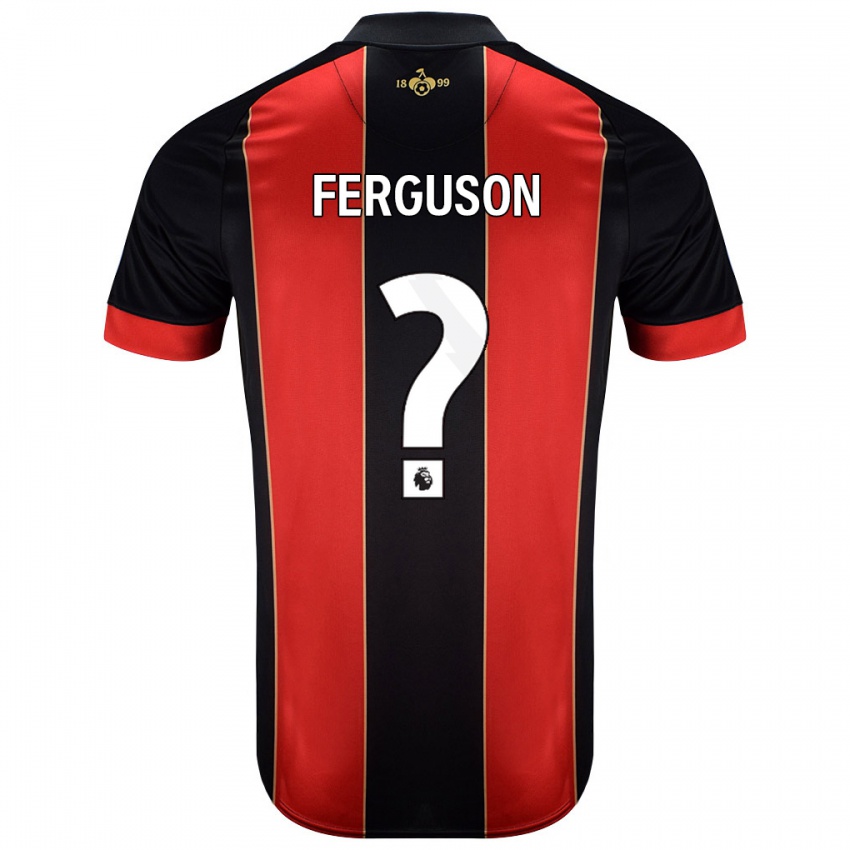 Niño Camiseta Josh Ferguson #0 Rojo Negro 1ª Equipación 2024/25 La Camisa Perú