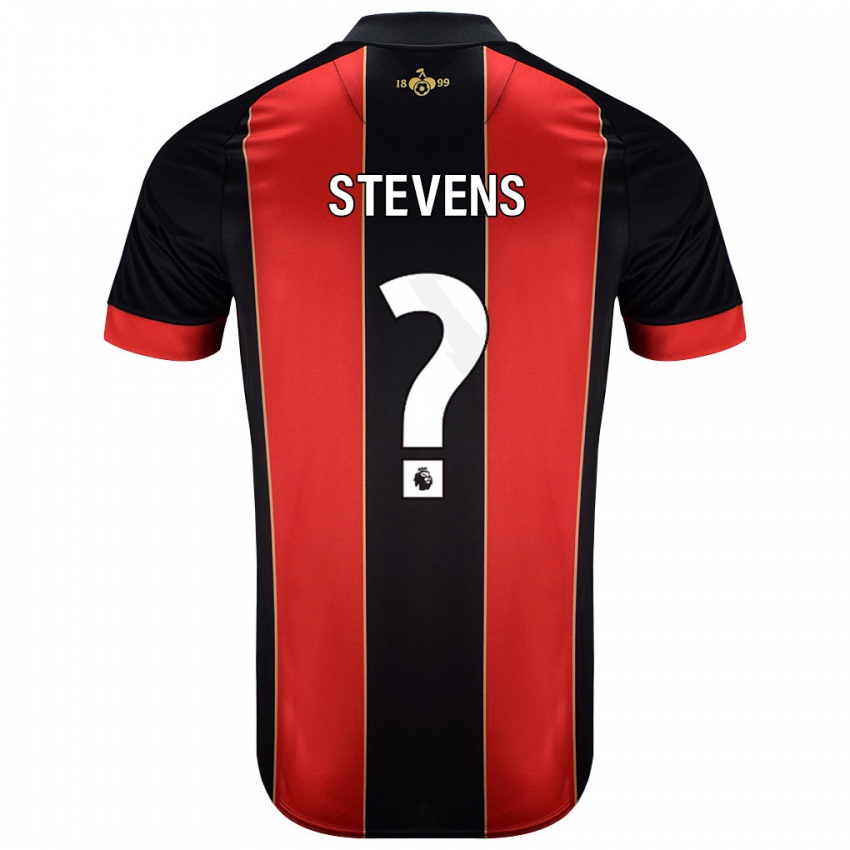 Niño Camiseta Charlie Stevens #0 Rojo Negro 1ª Equipación 2024/25 La Camisa Perú