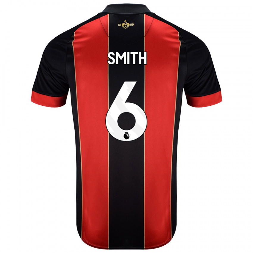 Niño Camiseta Maisy Smith #6 Rojo Negro 1ª Equipación 2024/25 La Camisa Perú