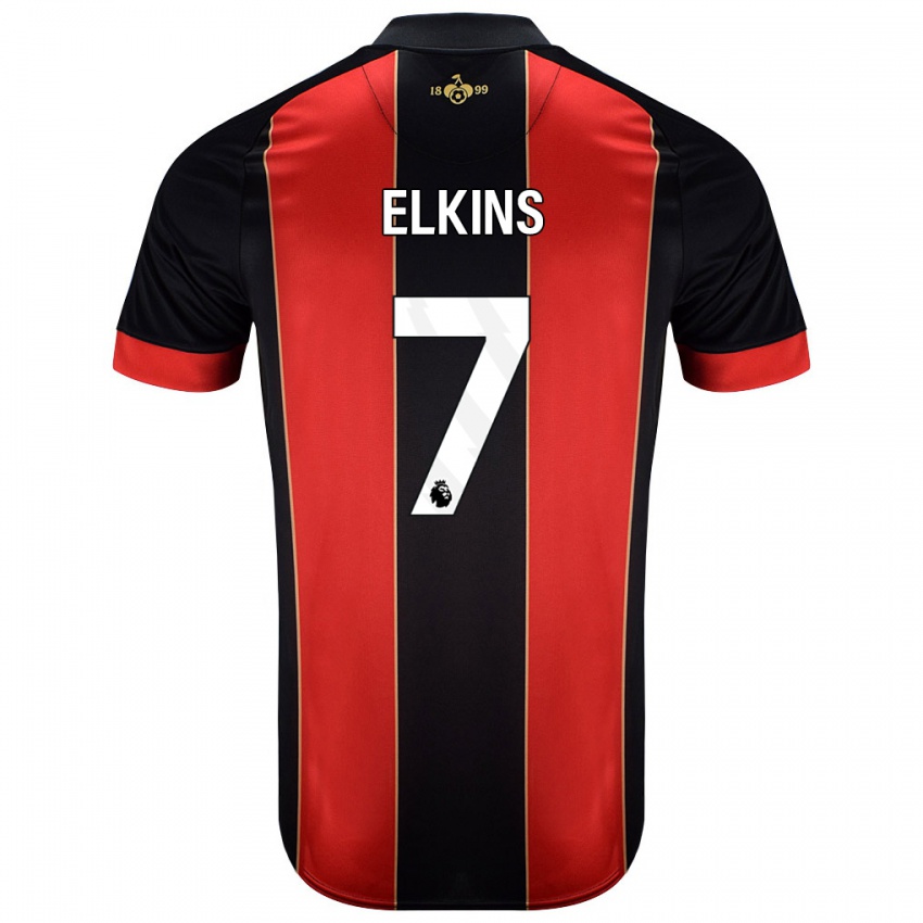 Niño Camiseta Elle Elkins #7 Rojo Negro 1ª Equipación 2024/25 La Camisa Perú