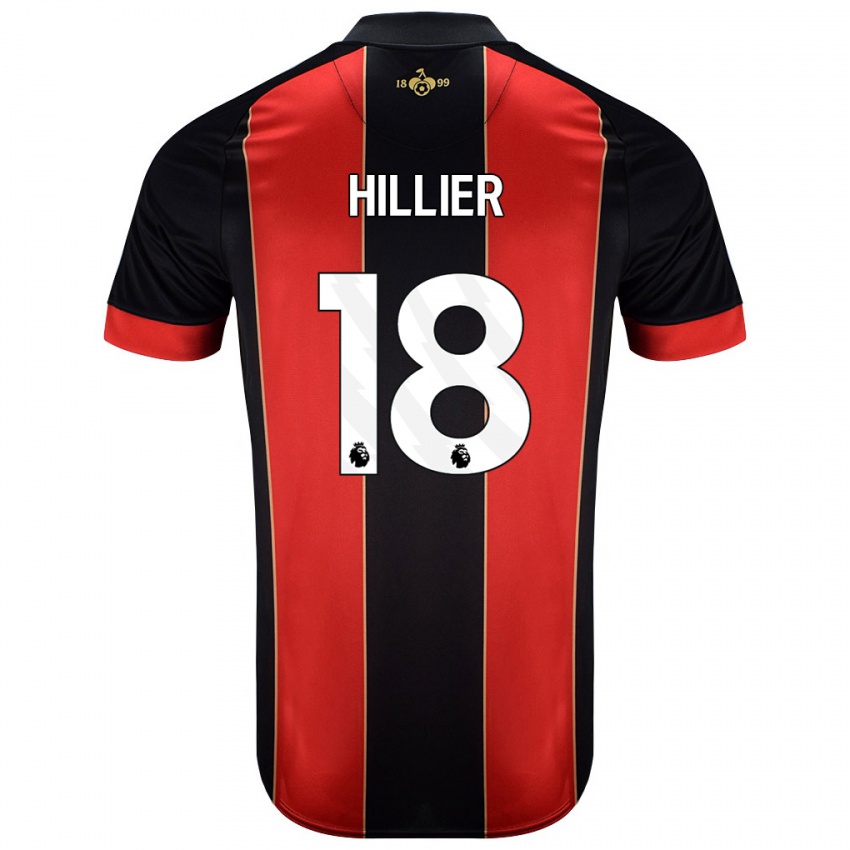 Niño Camiseta Gemma Hillier #18 Rojo Negro 1ª Equipación 2024/25 La Camisa Perú