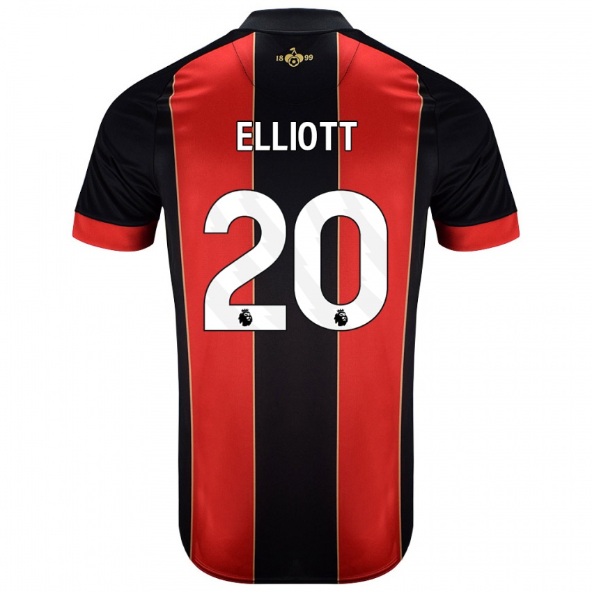 Niño Camiseta Kaitlyn Elliott #20 Rojo Negro 1ª Equipación 2024/25 La Camisa Perú