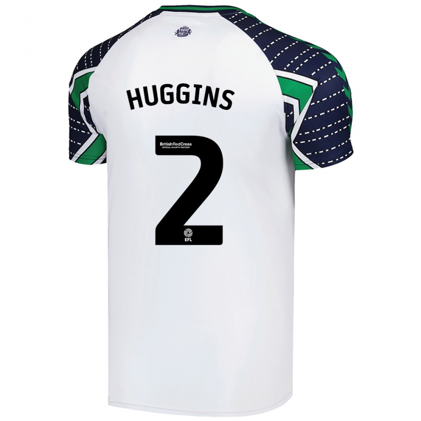 Niño Camiseta Niall Huggins #2 Blanco 2ª Equipación 2024/25 La Camisa Perú