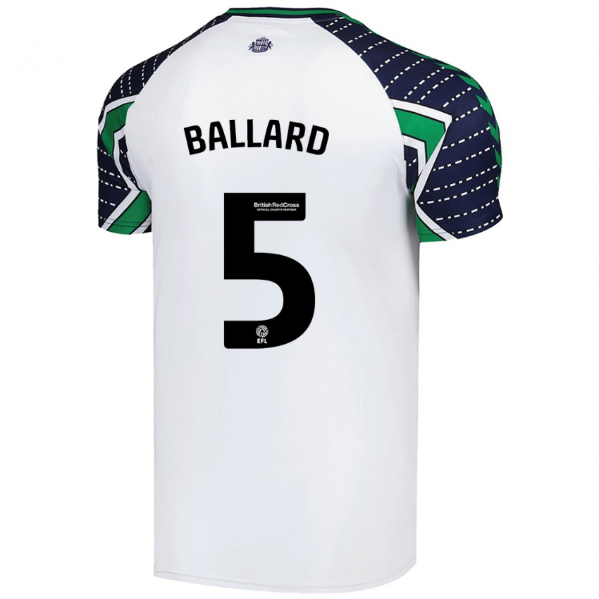 Niño Camiseta Daniel Ballard #5 Blanco 2ª Equipación 2024/25 La Camisa Perú