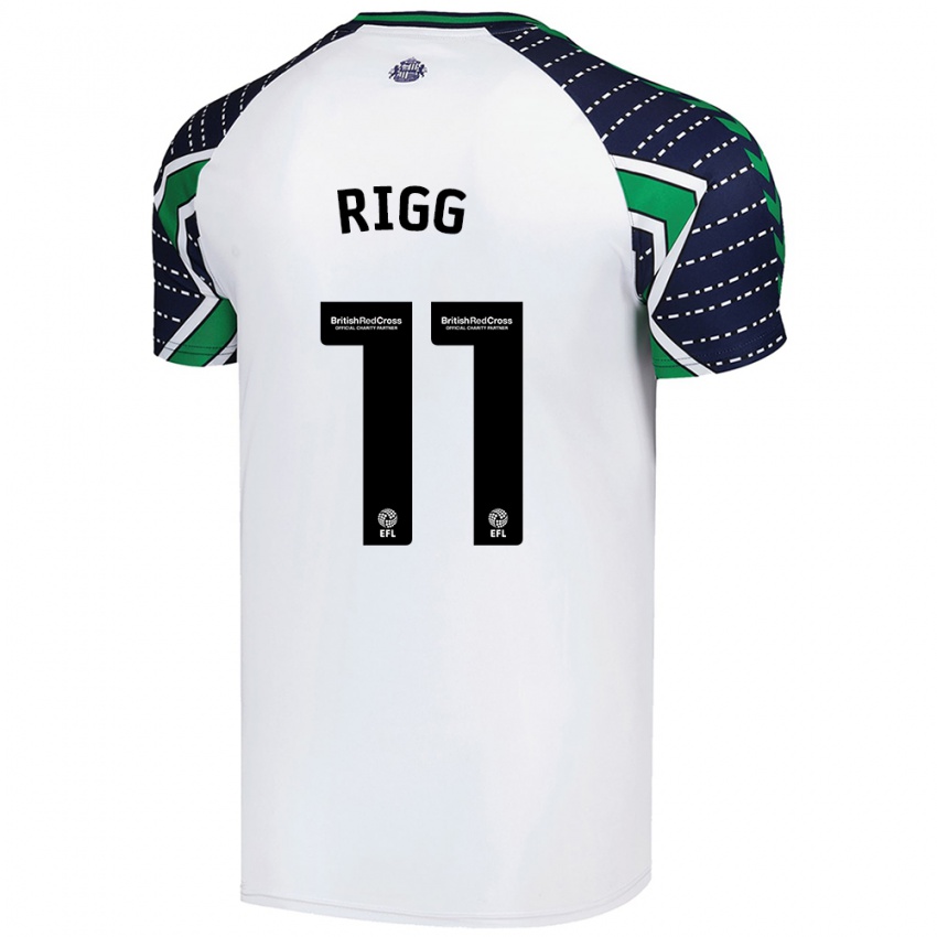 Niño Camiseta Chris Rigg #11 Blanco 2ª Equipación 2024/25 La Camisa Perú