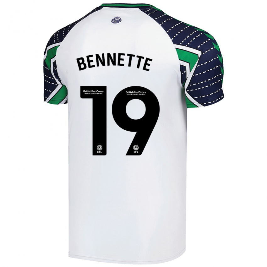 Niño Camiseta Jewison Bennette #19 Blanco 2ª Equipación 2024/25 La Camisa Perú