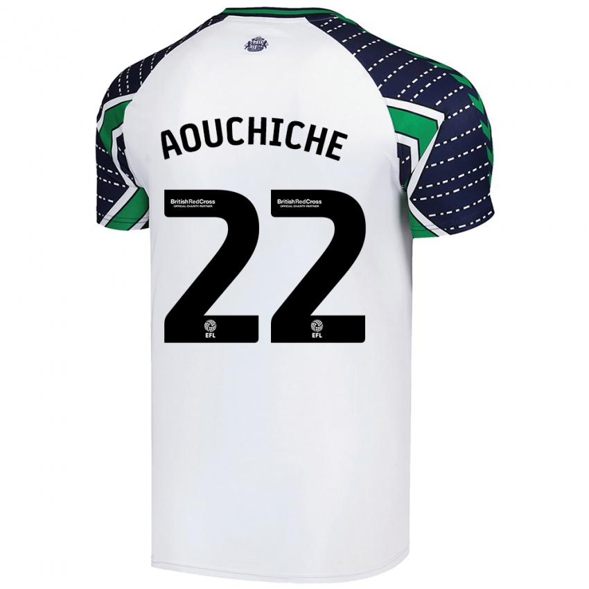 Niño Camiseta Adil Aouchiche #22 Blanco 2ª Equipación 2024/25 La Camisa Perú