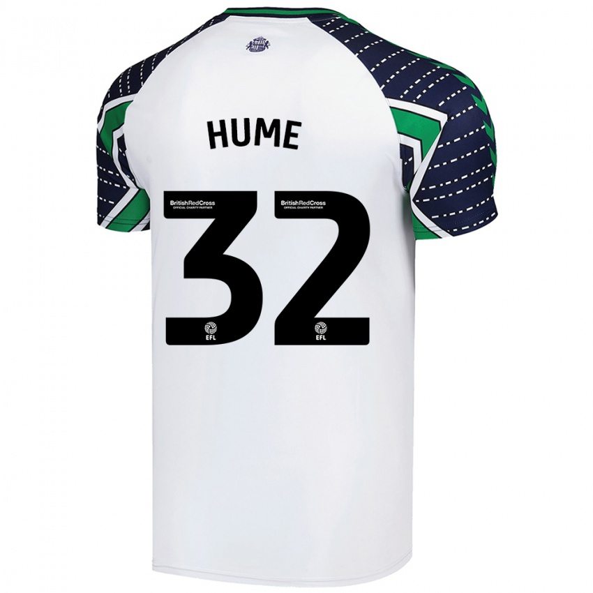 Niño Camiseta Trai Hume #32 Blanco 2ª Equipación 2024/25 La Camisa Perú