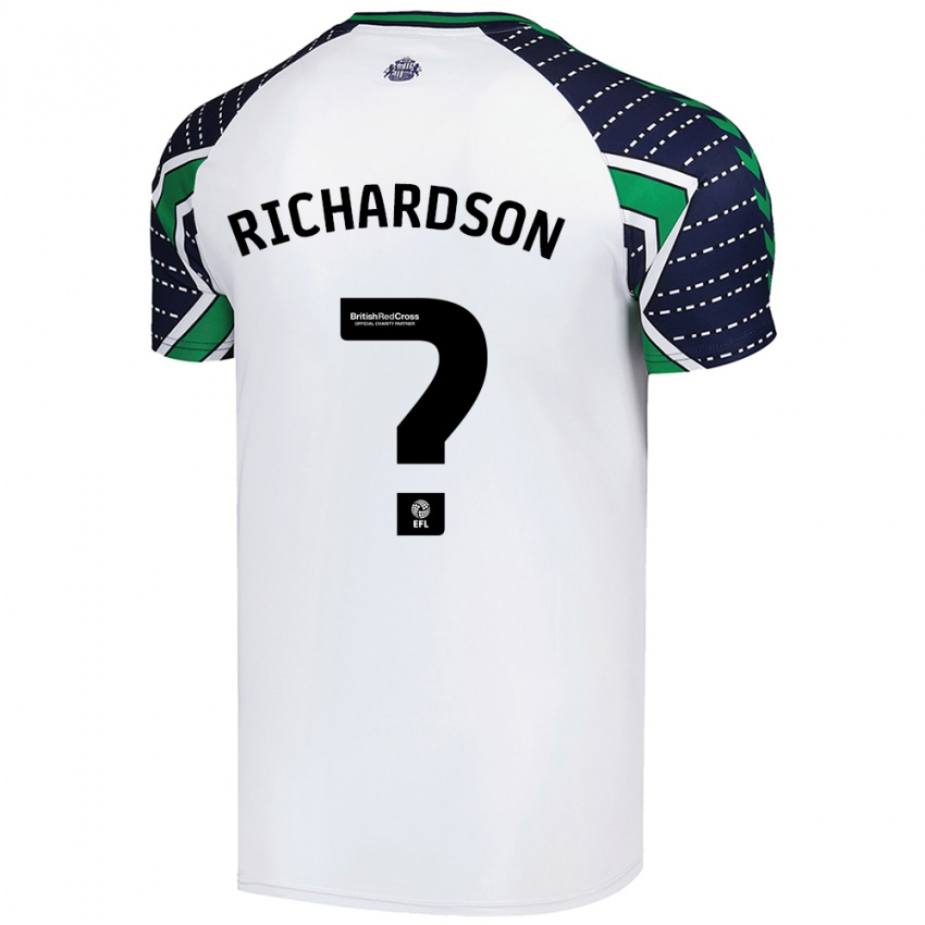 Niño Camiseta Adam Richardson #0 Blanco 2ª Equipación 2024/25 La Camisa Perú