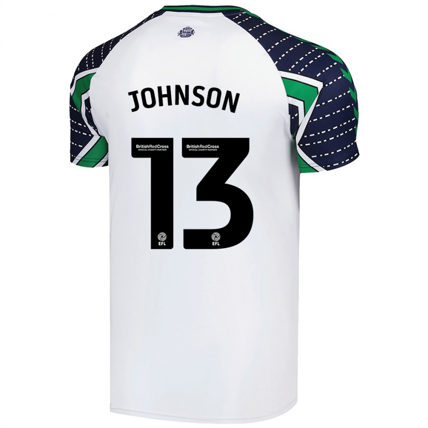 Niño Camiseta Zak Johnson #13 Blanco 2ª Equipación 2024/25 La Camisa Perú