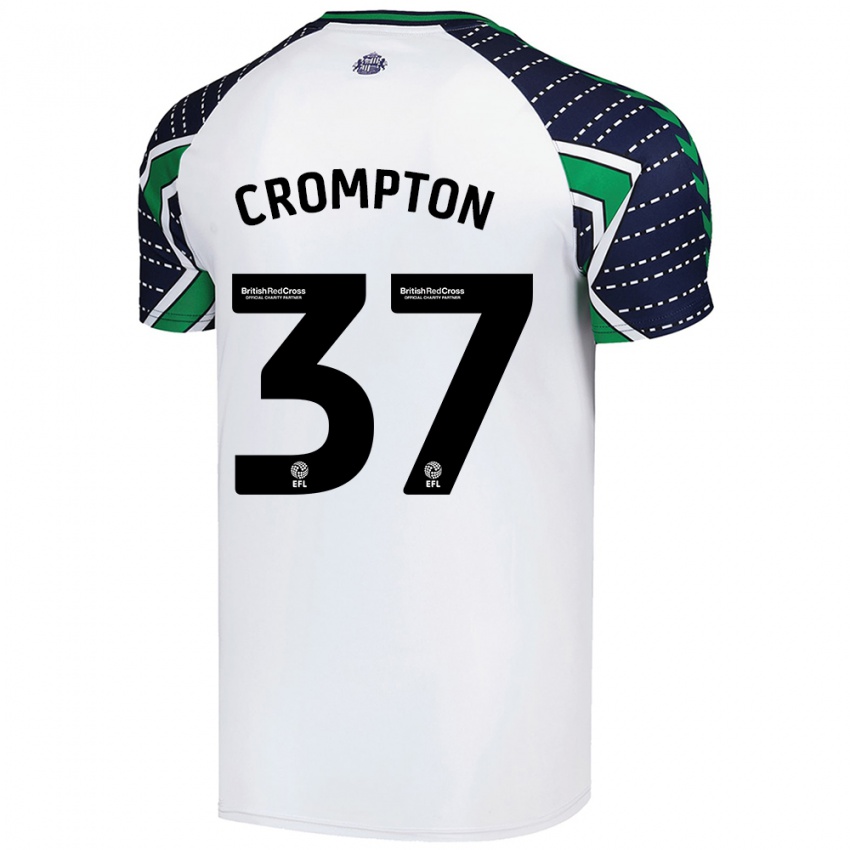 Niño Camiseta Ben Crompton #37 Blanco 2ª Equipación 2024/25 La Camisa Perú