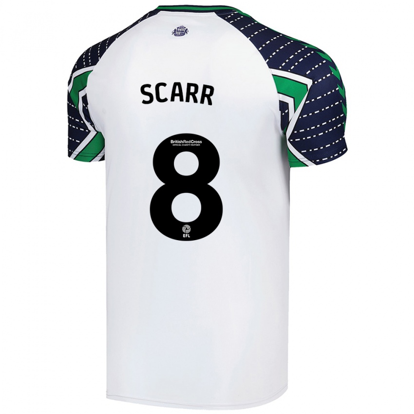 Niño Camiseta Emily Scarr #8 Blanco 2ª Equipación 2024/25 La Camisa Perú