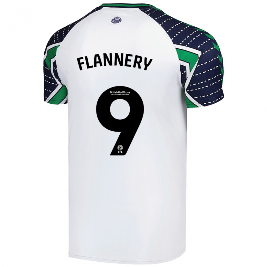 Niño Camiseta Keira Flannery #9 Blanco 2ª Equipación 2024/25 La Camisa Perú