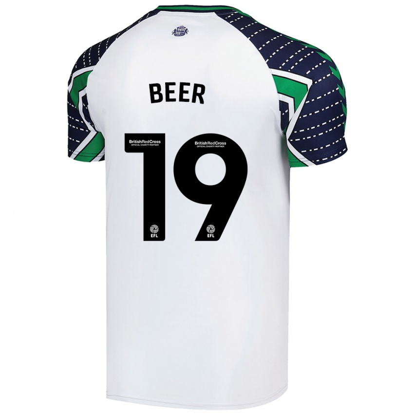 Niño Camiseta Megan Beer #19 Blanco 2ª Equipación 2024/25 La Camisa Perú