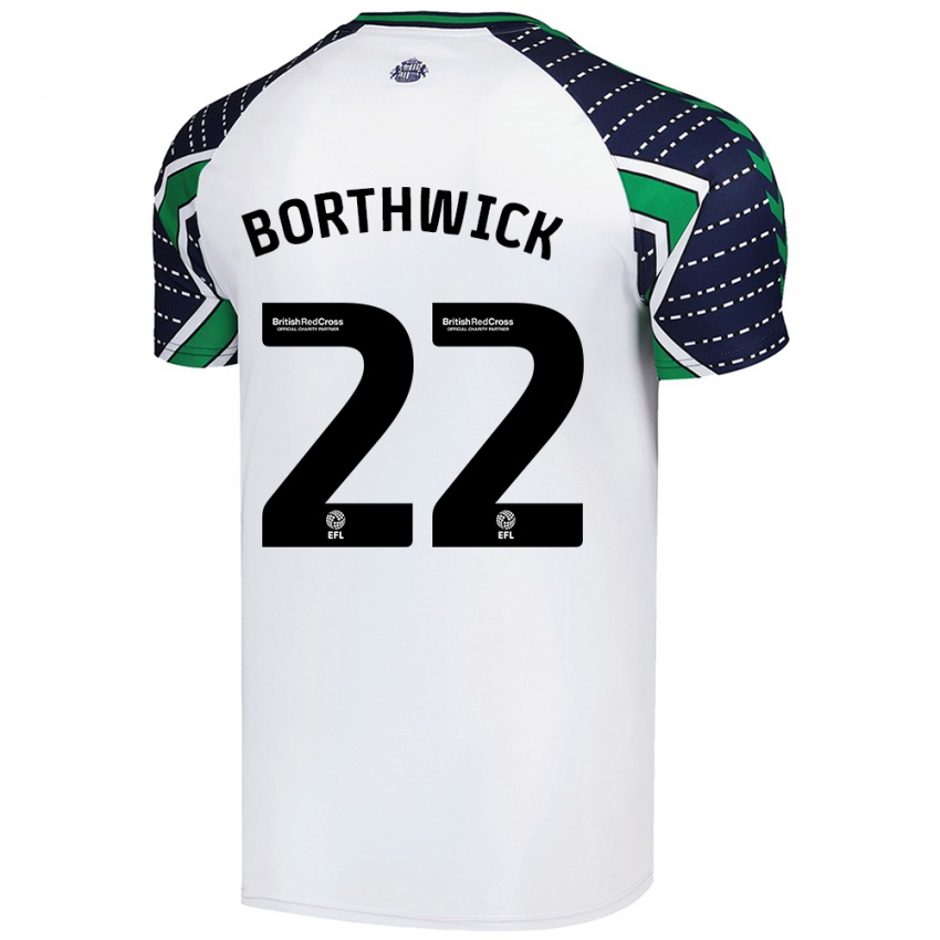 Niño Camiseta Megan Borthwick #22 Blanco 2ª Equipación 2024/25 La Camisa Perú