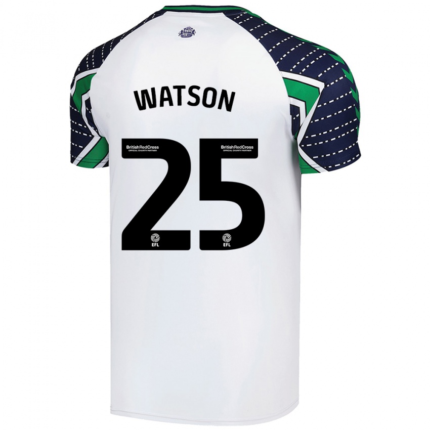 Niño Camiseta Katy Watson #25 Blanco 2ª Equipación 2024/25 La Camisa Perú