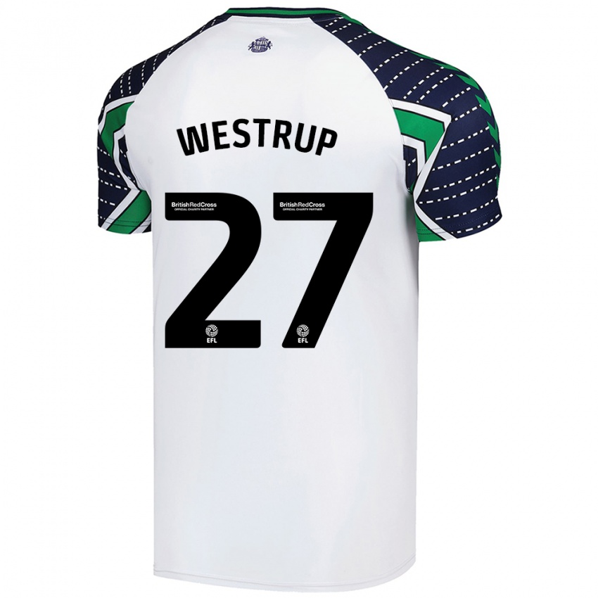 Niño Camiseta Brianna Westrup #27 Blanco 2ª Equipación 2024/25 La Camisa Perú