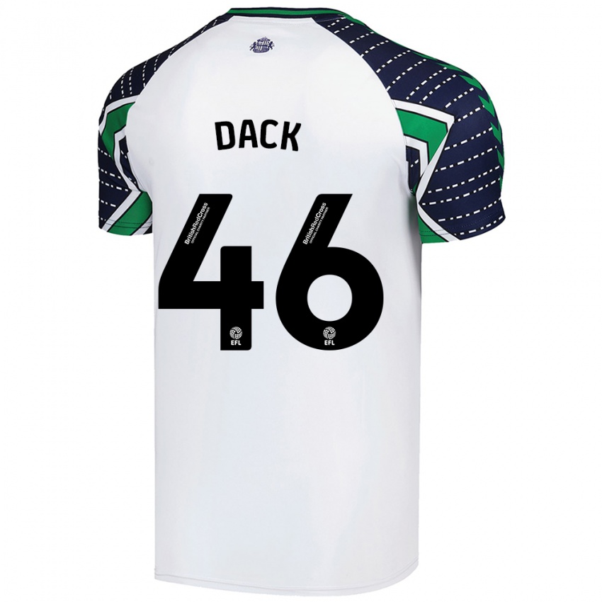 Niño Camiseta Bradley Dack #46 Blanco 2ª Equipación 2024/25 La Camisa Perú