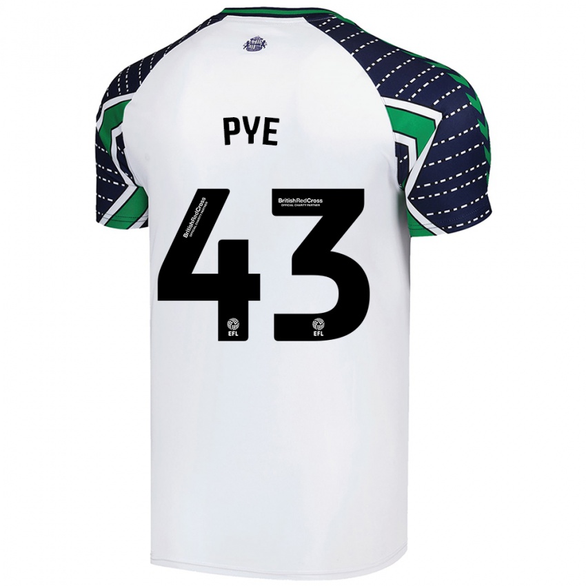 Niño Camiseta Connor Pye #43 Blanco 2ª Equipación 2024/25 La Camisa Perú