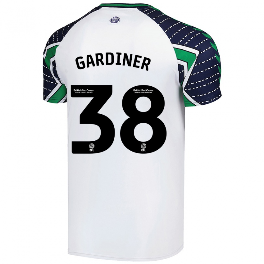 Niño Camiseta Harry Gardiner #38 Blanco 2ª Equipación 2024/25 La Camisa Perú