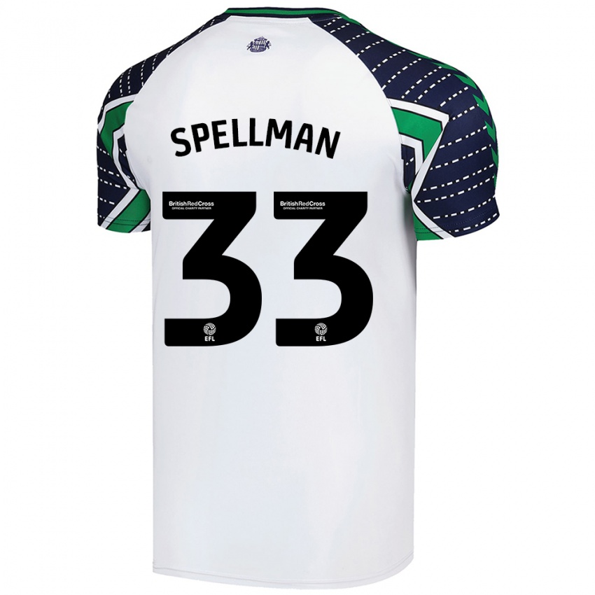 Niño Camiseta Michael Spellman #33 Blanco 2ª Equipación 2024/25 La Camisa Perú