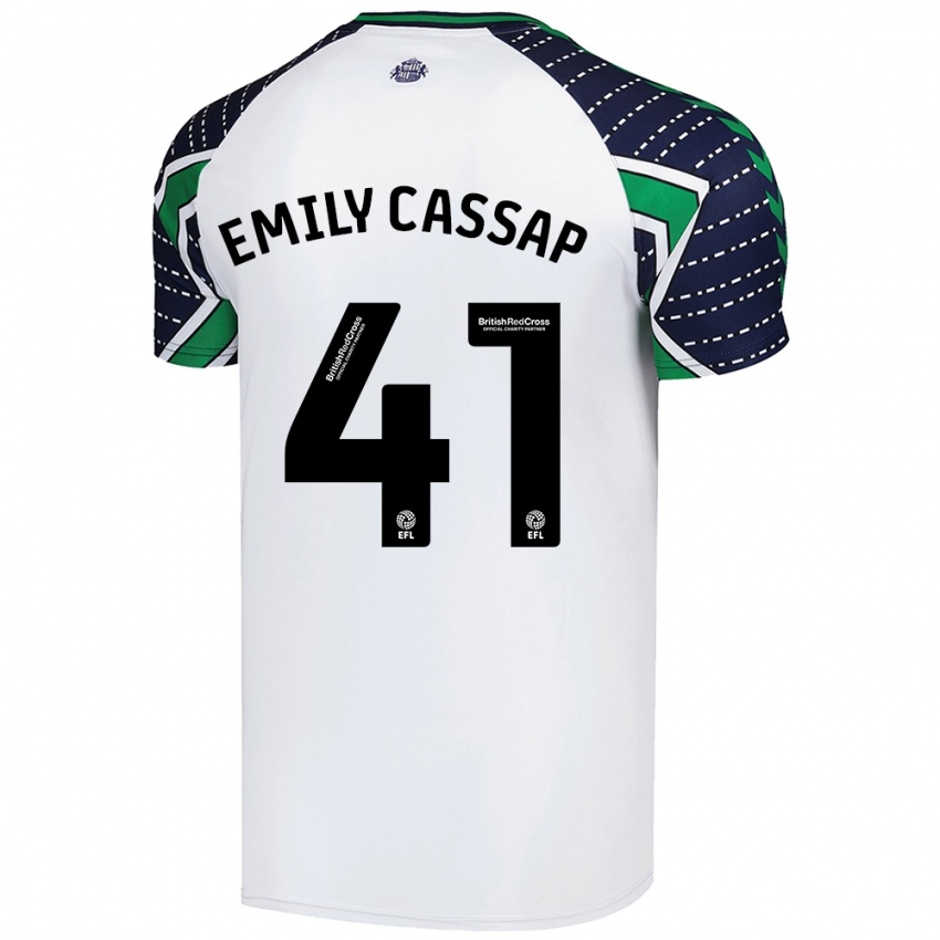 Niño Camiseta Emily Cassap #41 Blanco 2ª Equipación 2024/25 La Camisa Perú