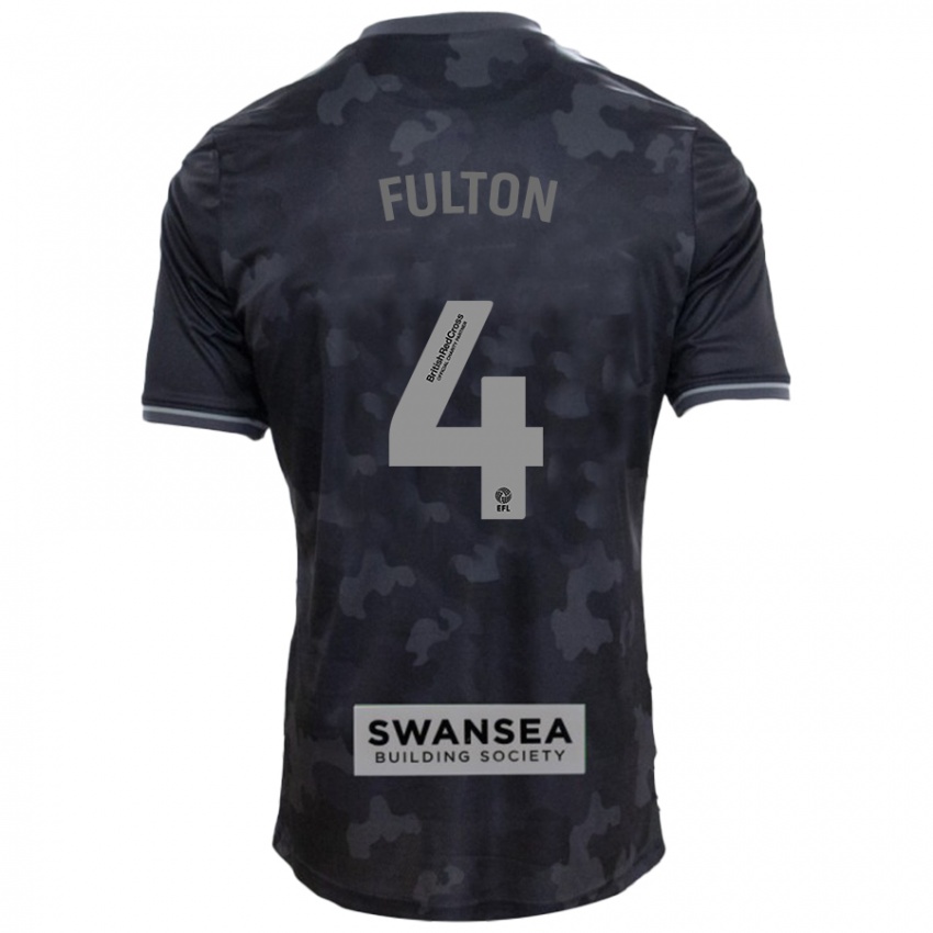 Niño Camiseta Jay Fulton #4 Negro 2ª Equipación 2024/25 La Camisa Perú