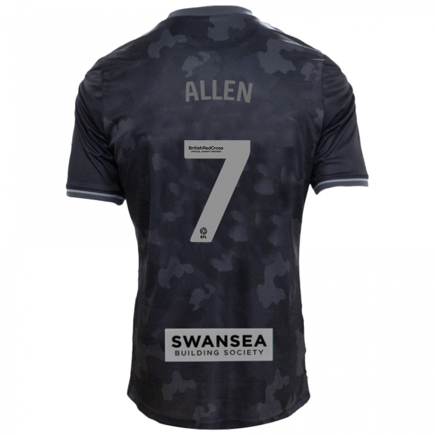 Niño Camiseta Joe Allen #7 Negro 2ª Equipación 2024/25 La Camisa Perú