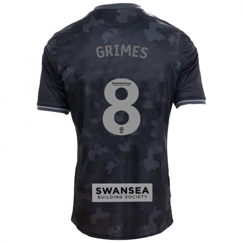 Niño Camiseta Matt Grimes #8 Negro 2ª Equipación 2024/25 La Camisa Perú