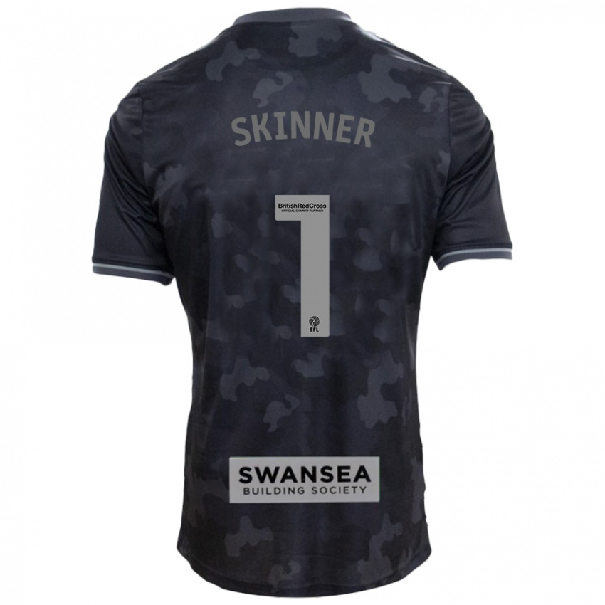 Niño Camiseta Claire Skinner #1 Negro 2ª Equipación 2024/25 La Camisa Perú