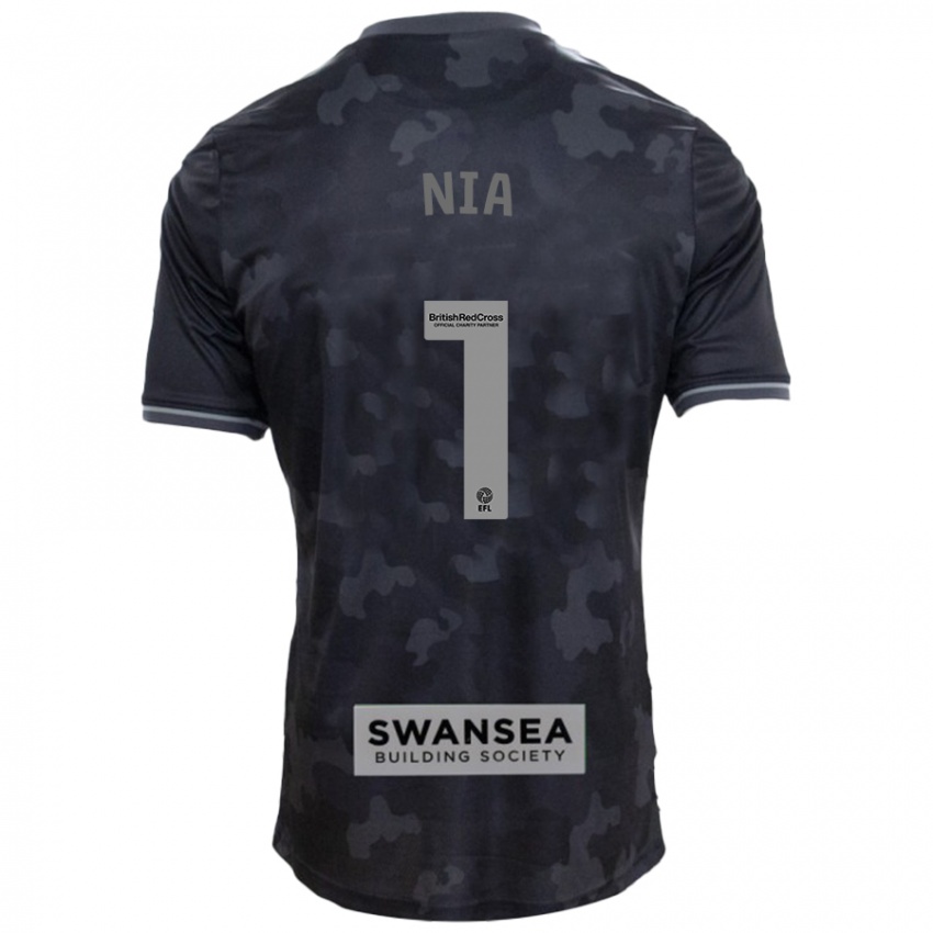 Niño Camiseta Ffion Rees Nia #1 Negro 2ª Equipación 2024/25 La Camisa Perú