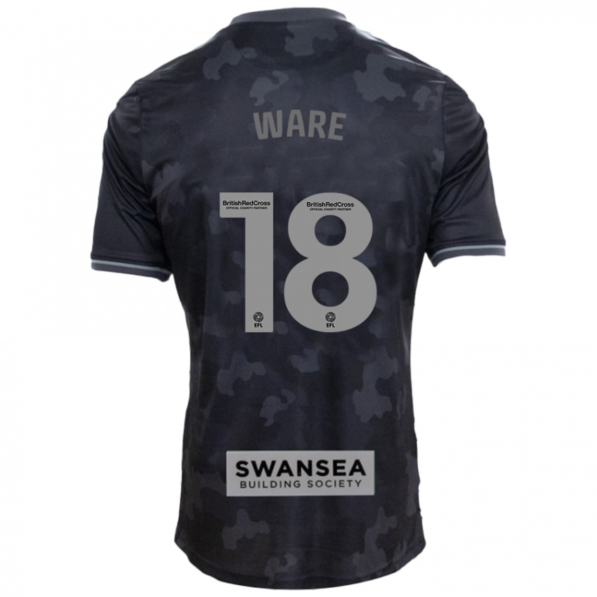 Niño Camiseta Phoebe Ware #18 Negro 2ª Equipación 2024/25 La Camisa Perú