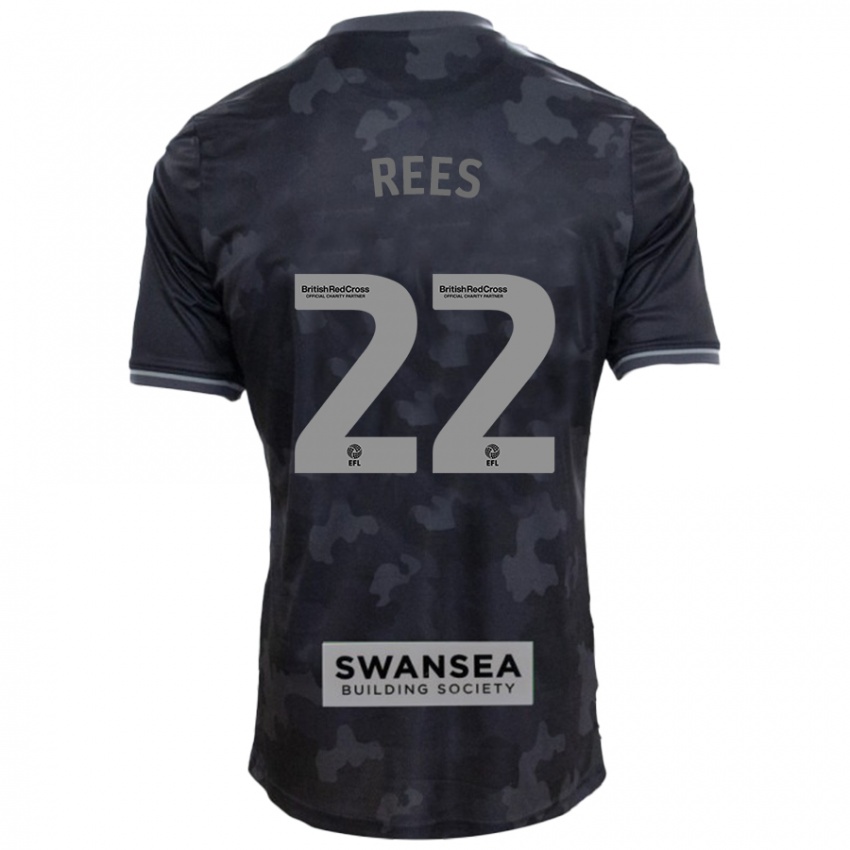 Niño Camiseta Nia Rees #22 Negro 2ª Equipación 2024/25 La Camisa Perú