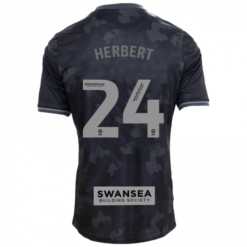 Niño Camiseta Chelsea Herbert #24 Negro 2ª Equipación 2024/25 La Camisa Perú