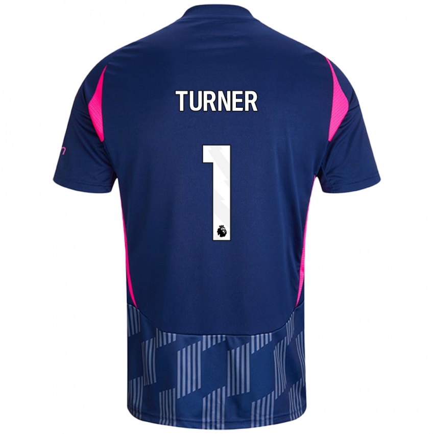 Niño Camiseta Matt Turner #1 Azul Real Rosa 2ª Equipación 2024/25 La Camisa Perú