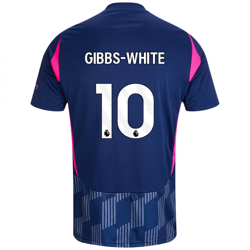 Niño Camiseta Morgan Gibbs-White #10 Azul Real Rosa 2ª Equipación 2024/25 La Camisa Perú