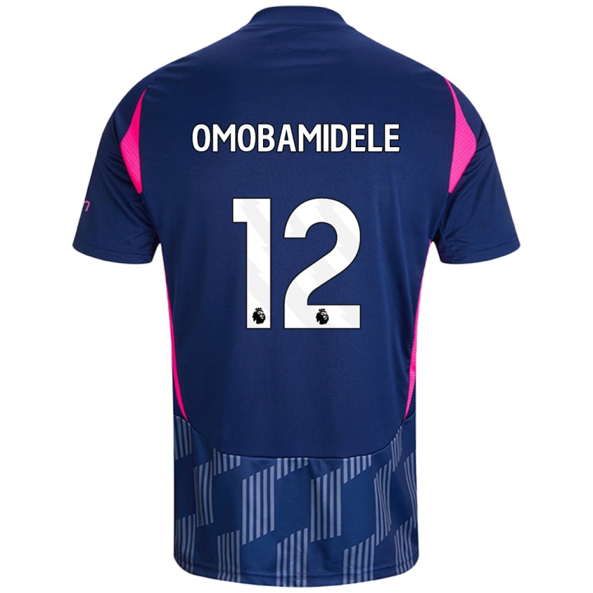 Niño Camiseta Andrew Omobamidele #12 Azul Real Rosa 2ª Equipación 2024/25 La Camisa Perú