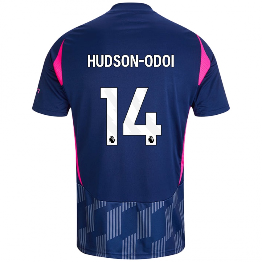 Niño Camiseta Callum Hudson-Odoi #14 Azul Real Rosa 2ª Equipación 2024/25 La Camisa Perú