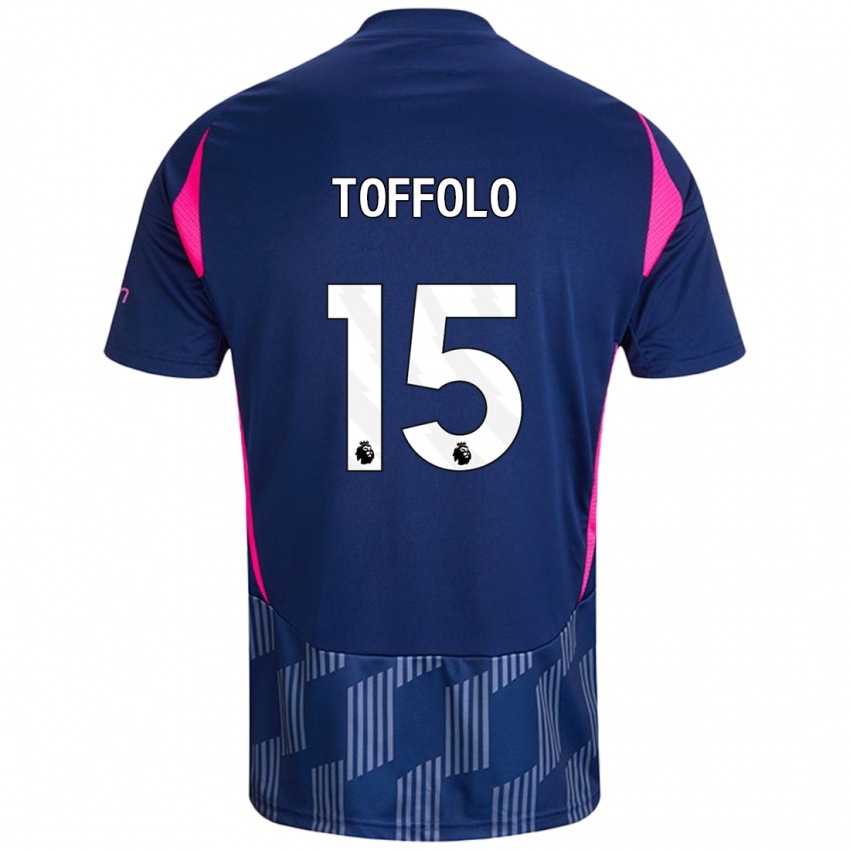 Niño Camiseta Harry Toffolo #15 Azul Real Rosa 2ª Equipación 2024/25 La Camisa Perú