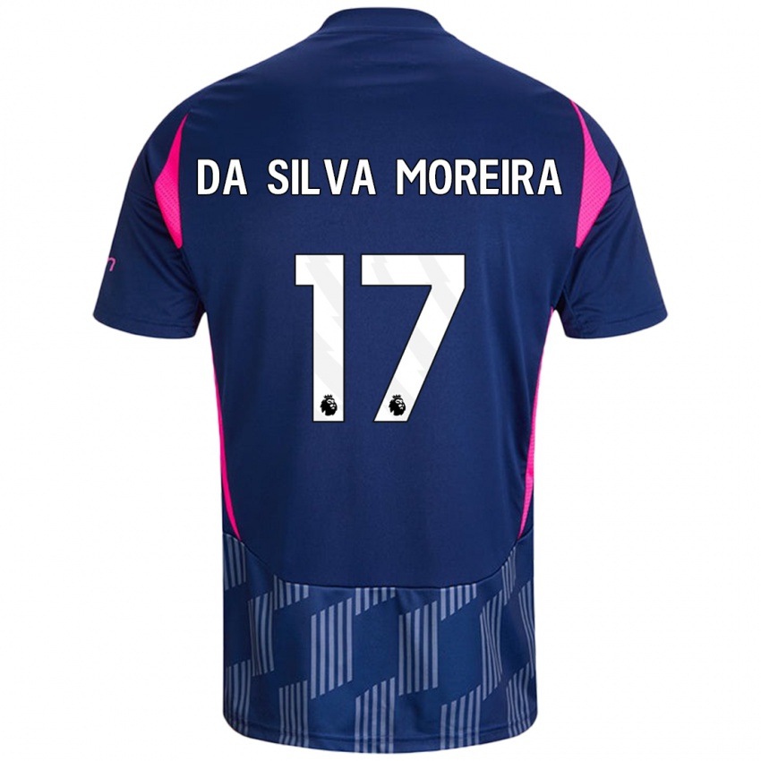 Niño Camiseta Eric Da Silva Moreira #17 Azul Real Rosa 2ª Equipación 2024/25 La Camisa Perú