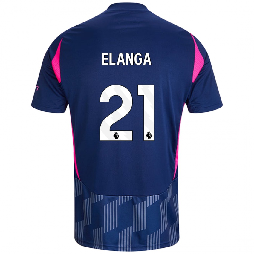 Niño Camiseta Anthony Elanga #21 Azul Real Rosa 2ª Equipación 2024/25 La Camisa Perú