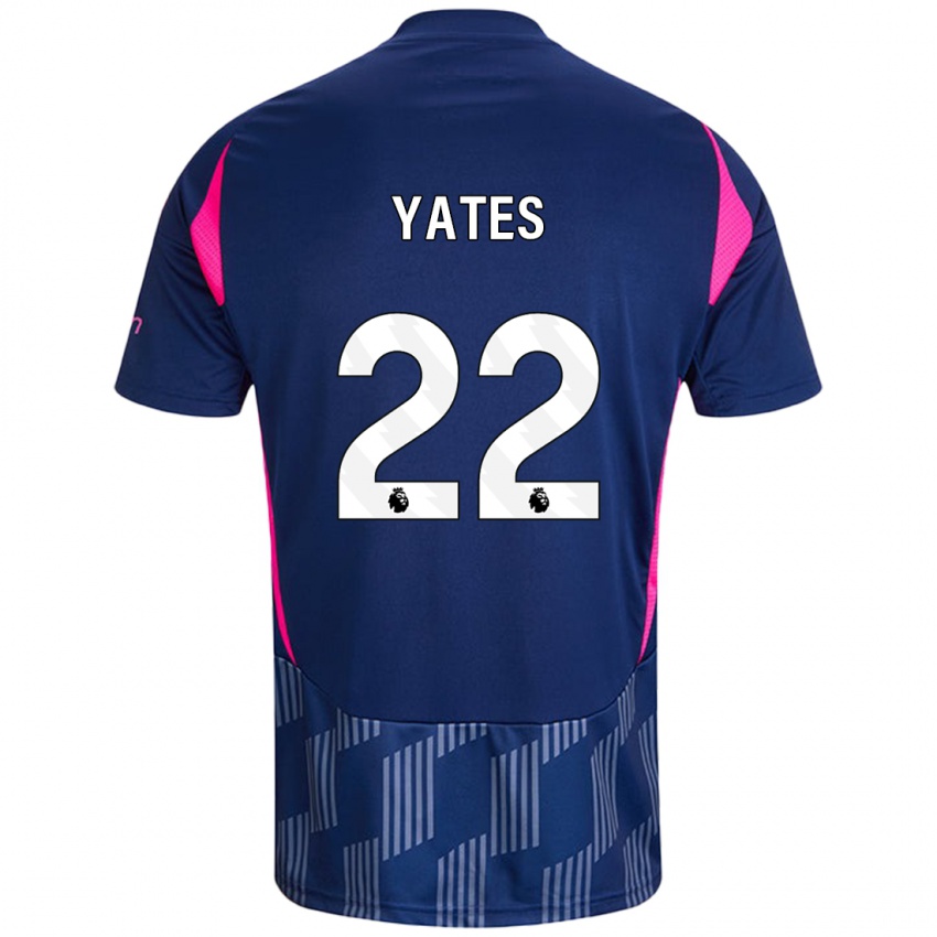 Niño Camiseta Ryan Yates #22 Azul Real Rosa 2ª Equipación 2024/25 La Camisa Perú