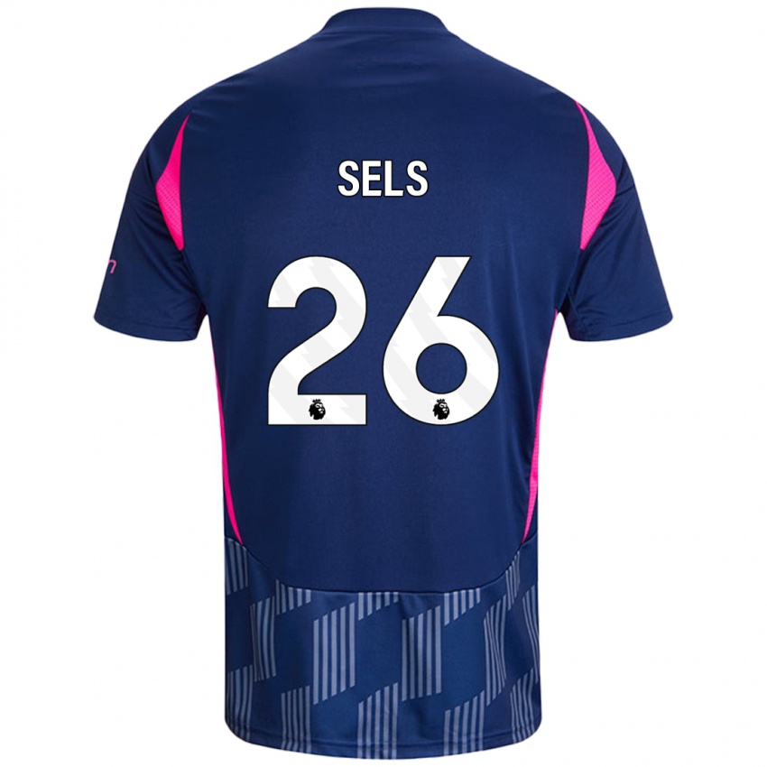 Niño Camiseta Matz Sels #26 Azul Real Rosa 2ª Equipación 2024/25 La Camisa Perú