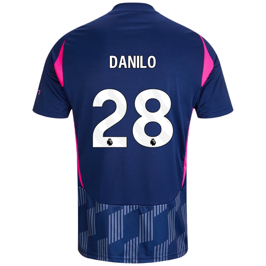 Niño Camiseta Danilo #28 Azul Real Rosa 2ª Equipación 2024/25 La Camisa Perú