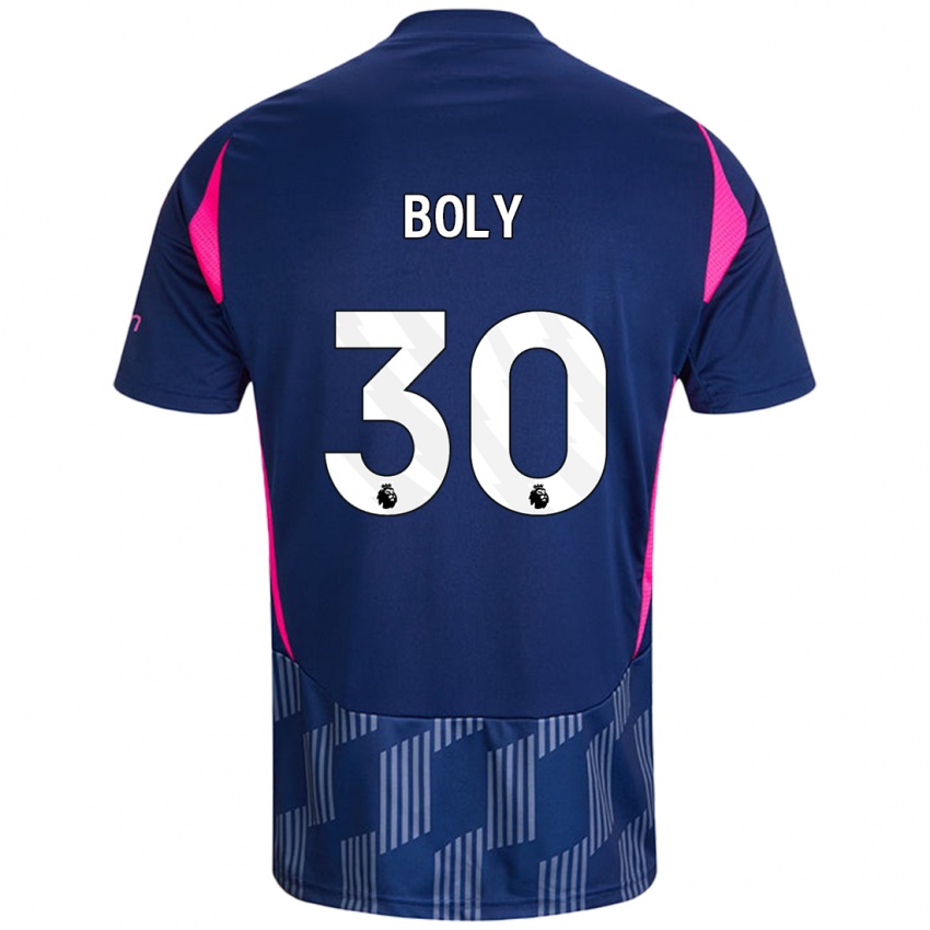 Niño Camiseta Willy Boly #30 Azul Real Rosa 2ª Equipación 2024/25 La Camisa Perú