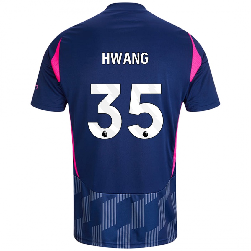 Niño Camiseta Ui-Jo Hwang #35 Azul Real Rosa 2ª Equipación 2024/25 La Camisa Perú